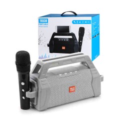 T&G Portable Karaoke Wireless Speaker TG-538 with Microphone Gray T&G Portable Karaoke Wireless Speaker TG-538 with Microphone Gray